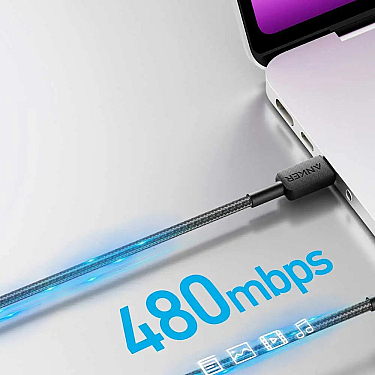 Kabel Anker 322 USB-C to USB-C 6ft braided (A81F6H11)