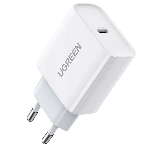 Adapter başlığı UGREEN Fast Charging Power Adapter with PD 20W EU (White)