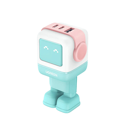 Enerji toplama cihazı UGREEN Uno RG 65W 3-Port GaN Fast Charger Pink Blue EU
