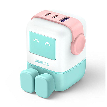 Enerji toplama cihazı UGREEN Uno RG 65W 3-Port GaN Fast Charger Pink Blue EU