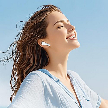 Qulaqlıq Borofone BW71 White