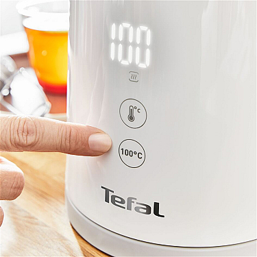 Elektrikli çaydan Tefal Digital Screen 1.5L White (KO693110) Elektrikli çaydan Tefal Digital Screen 1.5L White (KO693110)
