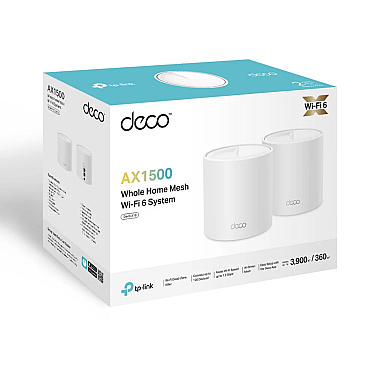 TP-Link - Deco X10 (2-pack) ( AX1500 Whole Home Mesh Wi-Fi 6 System)