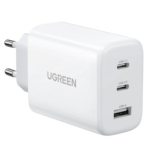 Adapter başlığı UGREEN 65W 2C1A Fast Charger (White) EU