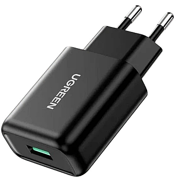 Adapter başlığı UGREEN QC3.0 USB Fast Charger EU (Black)