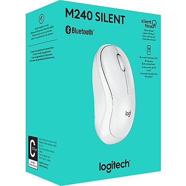 Siçan Logitech M240 Silent Bluetooth Mouse White