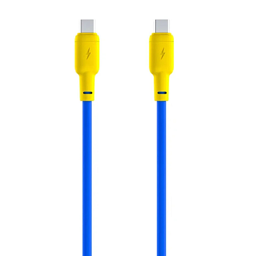 Kabel USB Gelius Full Silicon GP-UCN001 Type-C to Type-C Yellow/Blue