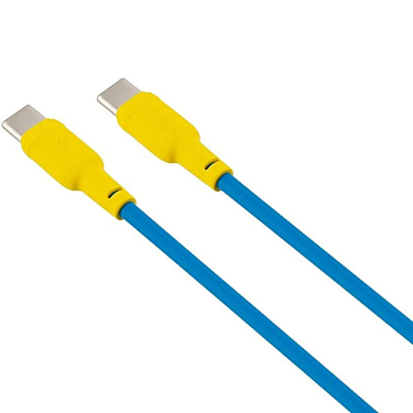 Kabel USB Gelius Full Silicon GP-UCN001 Type-C to Type-C Yellow/Blue