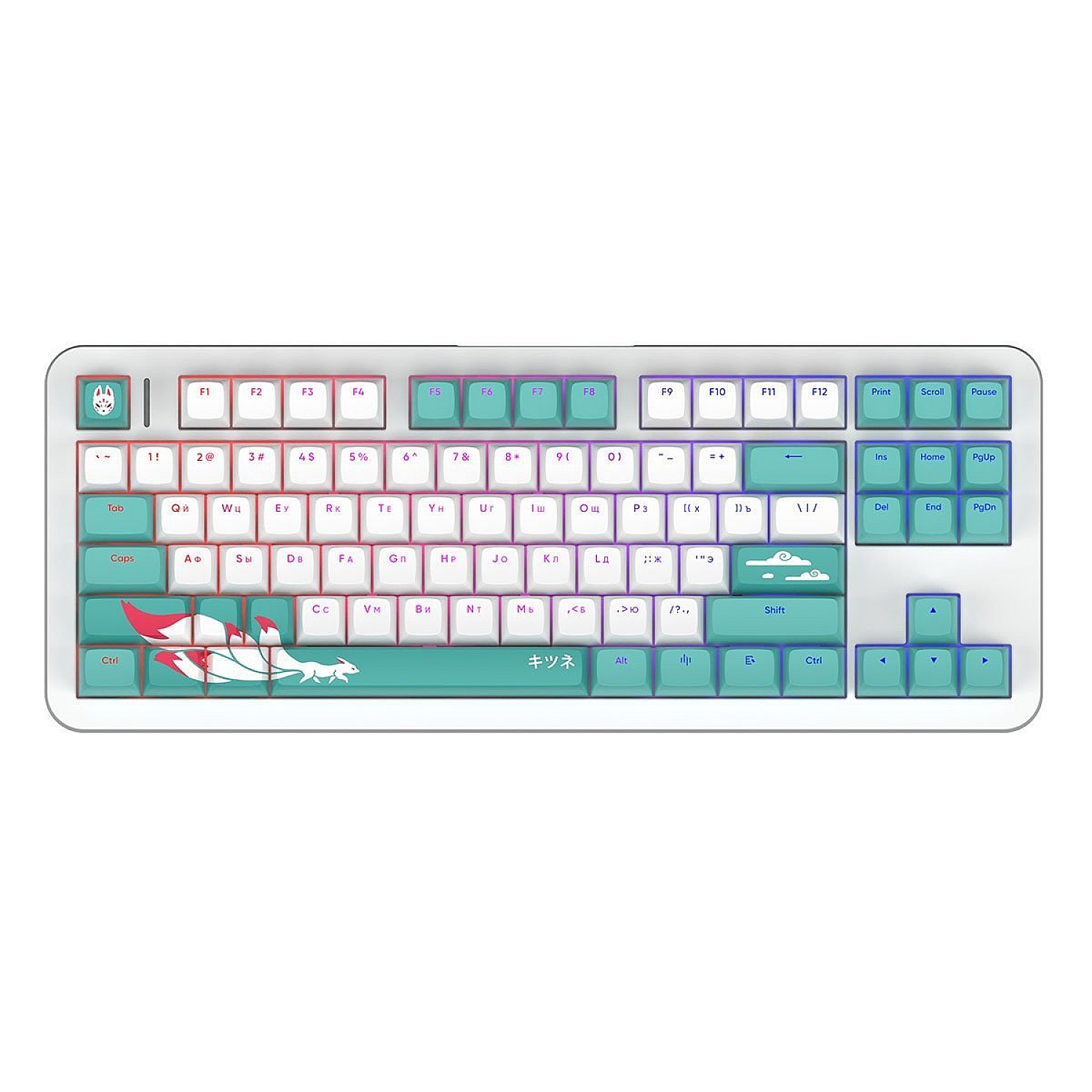 Wired keyboard Red Square Alumix TKL Classic Kitsune [g3ms Aquamarine] (RSQ-20052) White