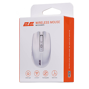 Mouse 2E MF270 Silent Rechargeable Wl white