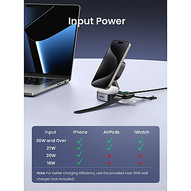 Charger UGREEN 2-in-1 Magnetic Wireless Charger