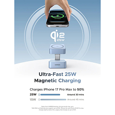 Charger UGREEN 2-in-1 Magnetic Wireless Charger Charger UGREEN 2-in-1 Magnetic Wireless Charger