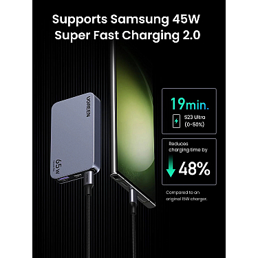 Adapter başlığı UGREEN Nexode Pro 65W 3-Port GaN Ultra-Slim Fast Charger