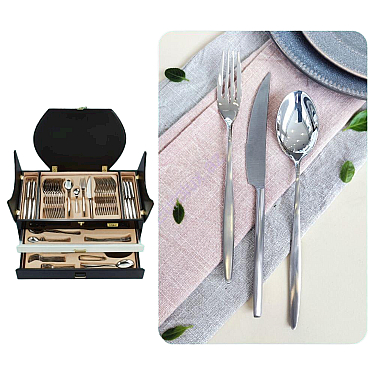 Çəngəl qaşıq dəsti Eurolux EU-CS8127L-132MP