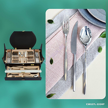 Çəngəl qaşıq dəsti Eurolux EU-CS8127L-132MP