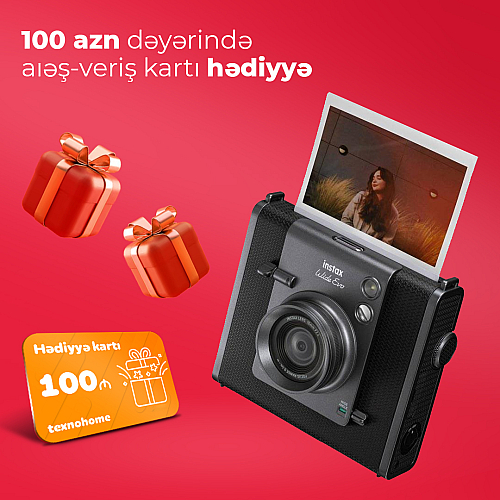 Fotoaparat Fujifilm Instax Wide Evo Black (3 aylıq)