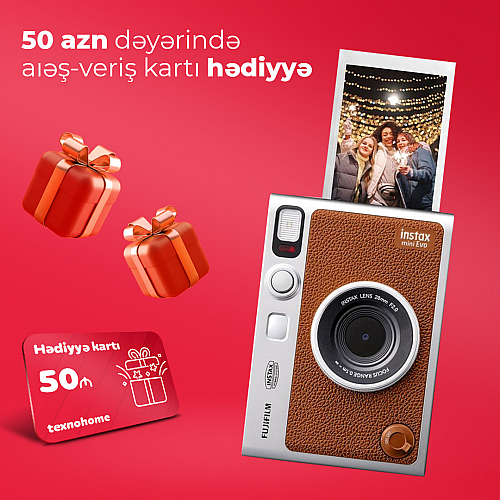Fotoaparat Fujifilm Instax Mini Evo Brown (3 aylıq)