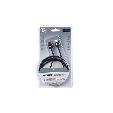 HDMI kable 2E HDMI 2.0 (AM/AM) Slim, black 2m