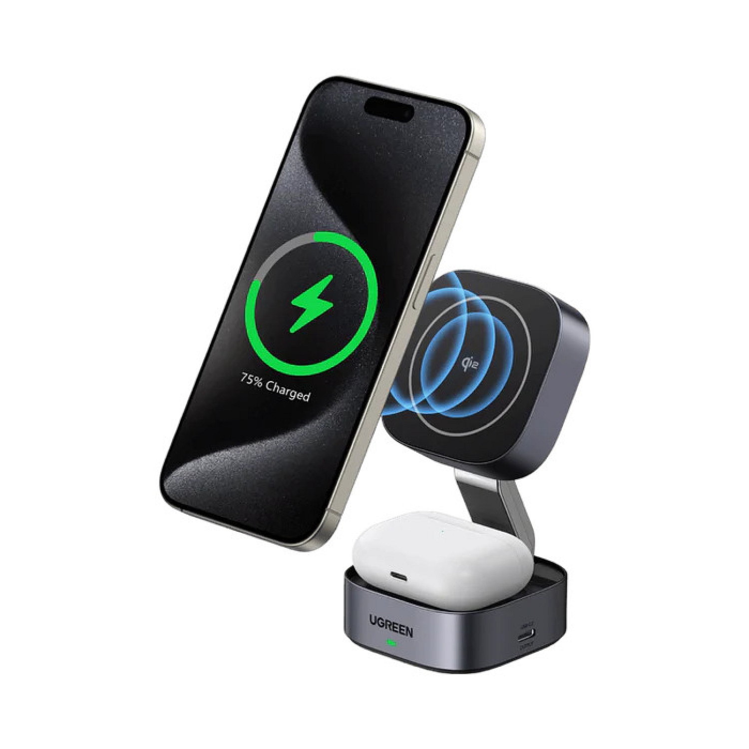 Charger UGREEN 2-in-1 Magnetic Wireless Charger