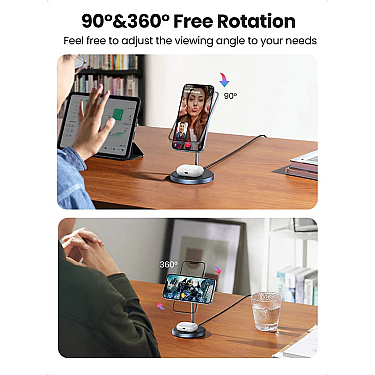 Charger UGREEN 2-in-1 Magnetic Wireless Charger