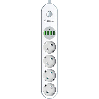 Uzatma kabeli Gelius Pro PowerStrip G-Power (4 220V Ports/ 4 USB ports3.4A) 2m GP-PS-001