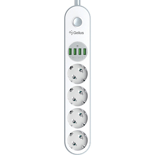 Uzatma kabeli Gelius Pro PowerStrip G-Power (4 220V Ports/ 4 USB ports3.4A) 2m GP-PS-001