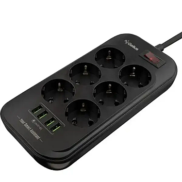 Uzatma kabeli Gelius Pro PowerStrip U-Power (6 220V Ports/ 4 USB ports 3.4A) 2m GP-PS-002