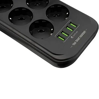 Uzatma kabeli Gelius Pro PowerStrip U-Power (6 220V Ports/ 4 USB ports 3.4A) 2m GP-PS-002