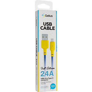 Kabel USB Gelius Full Silicon GP-UCN001C Type-C Yellow/Blue