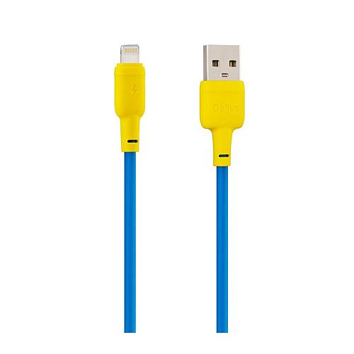 Kabel USB Gelius Full Silicon GP-UCN001L Lightning Yellow/Blue