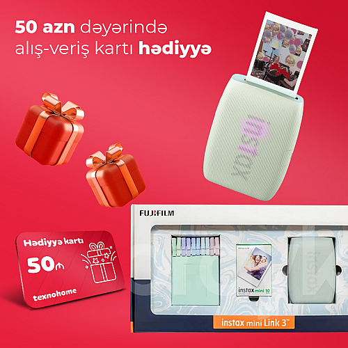 Fotoaparat Fujifilm Instax mini Link3 Green-Bundle Box (3 aylıq)