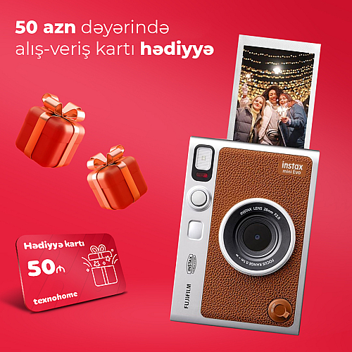 Fotoaparat Fujifilm Instax Mini Evo Brown (3 aylıq)