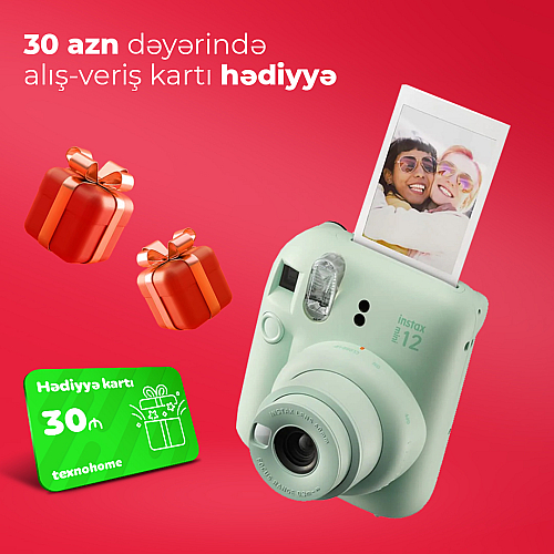 Fotoaparat Instax mini 12 Green (3 aylıq)