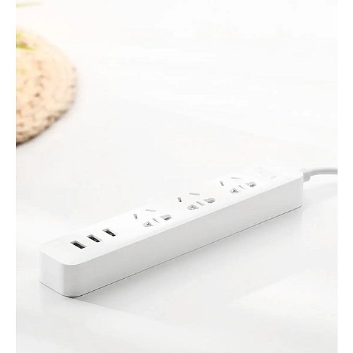 Uzatma kabelleri Mi Power Strip with 3 Ports USB-2A Fast Charge White (BHR6859CN)