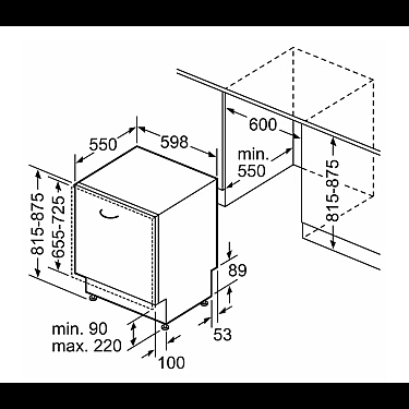 Quraşdırılan Qabyuyan maşın Bosch SMV26AX00Q