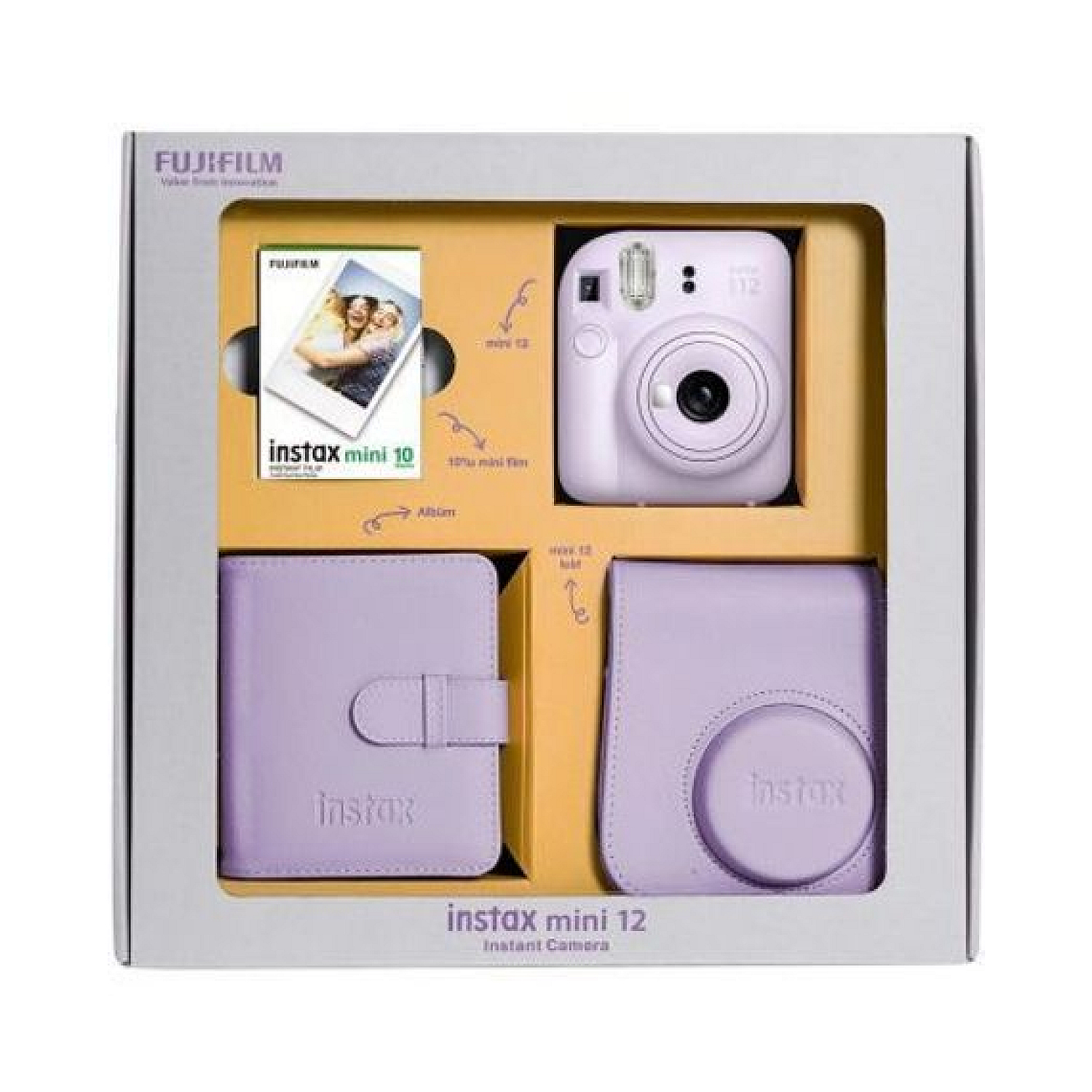 Fotoaparat Fujifilm Instax mini 12 Lilac Purple-Bundle Box