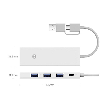 HUB 4 в 1 Xiaomi Four-in-One Double-Head Splitter (BHR9450CN) HUB 4 в 1 Xiaomi Four-in-One Double-Head Splitter (BHR9450CN)