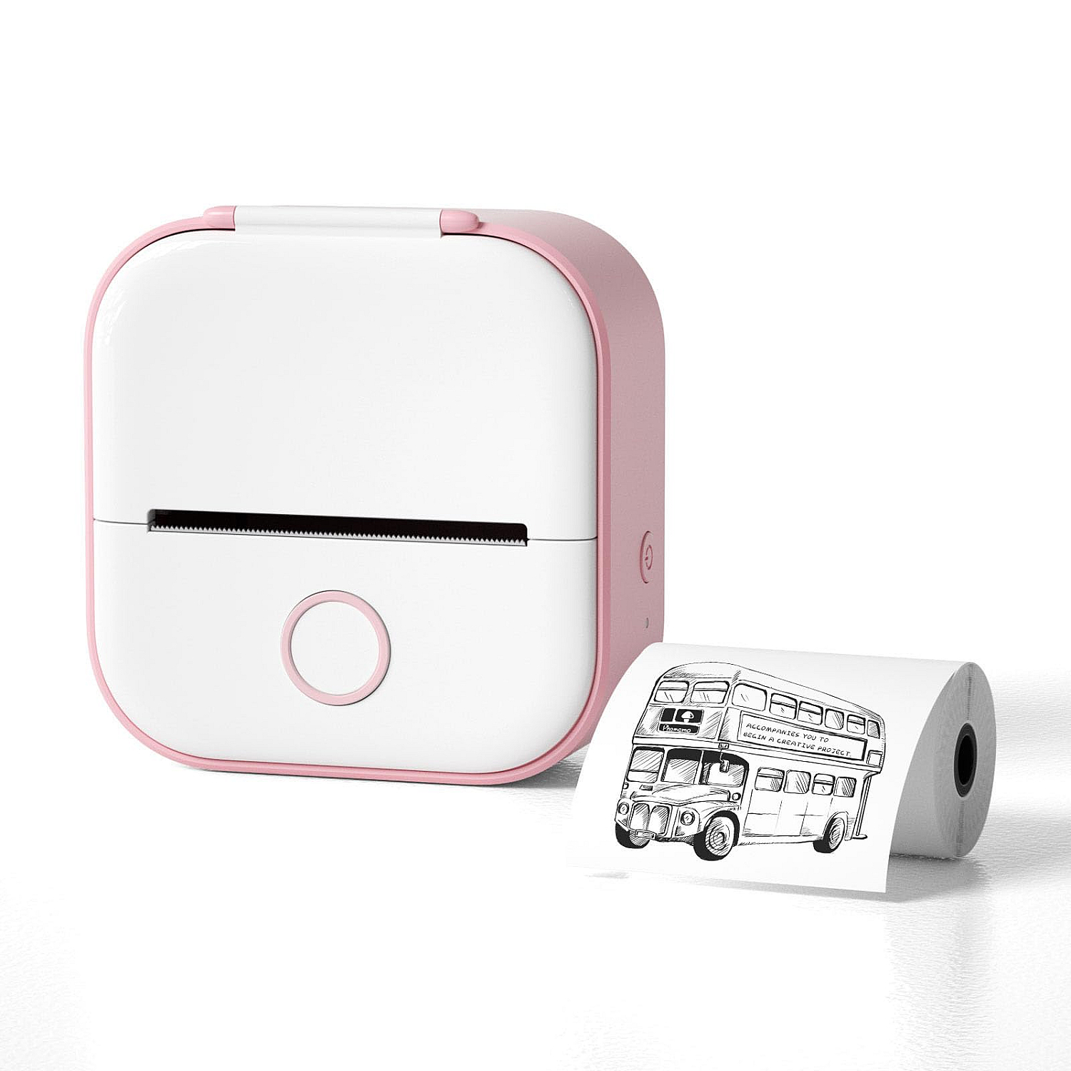 Printer Portable Mini Printer (BT instant printing) (Pink)