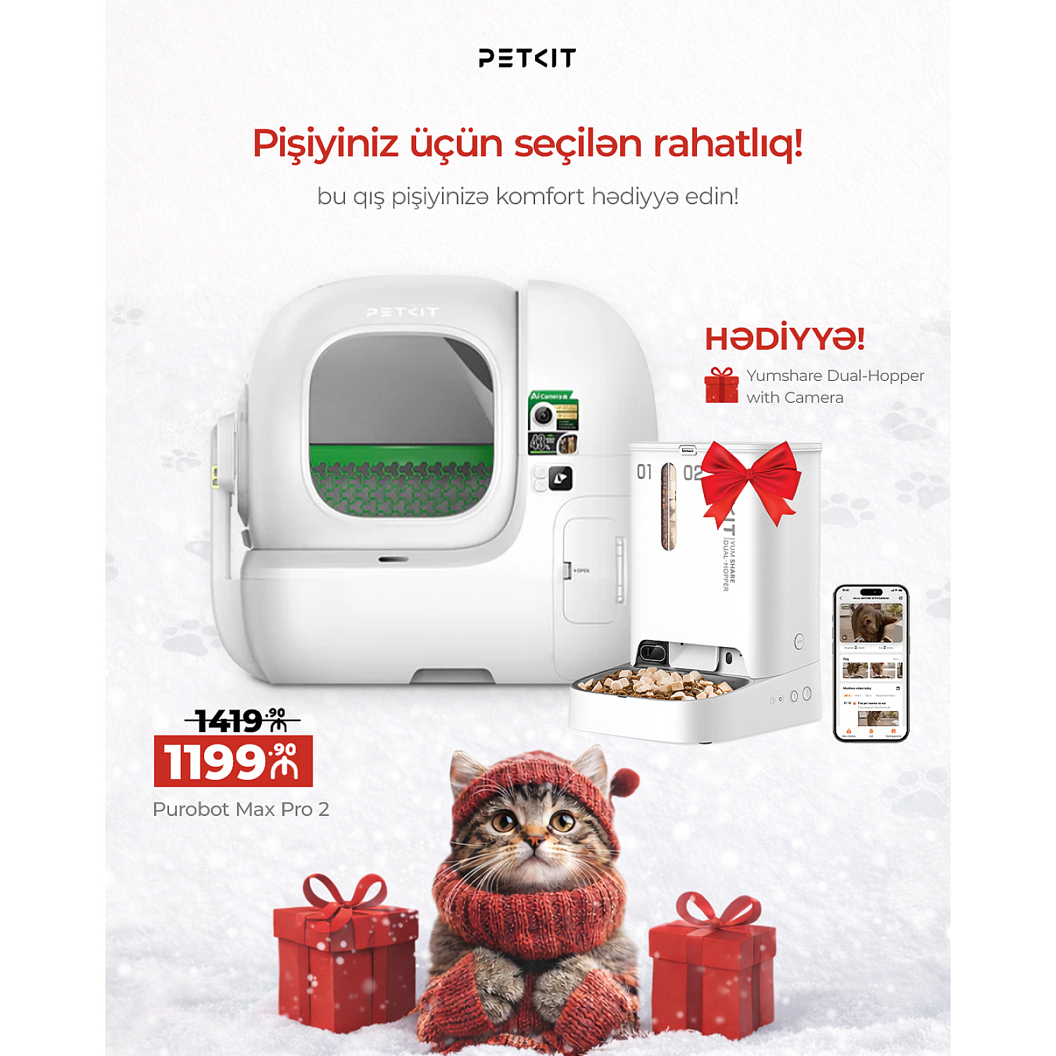 Petkit Purobot MAX Pro 2 (P9904) ( 3 aylıq ) Petkit Purobot MAX Pro 2 (P9904) ( 3 aylıq )