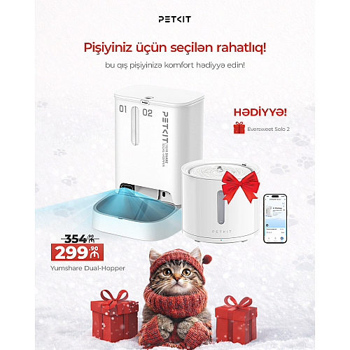 Petkit Yumshare Dual-Hopper with Camera Smart Pet Feeder (P591) (3 aylıq)