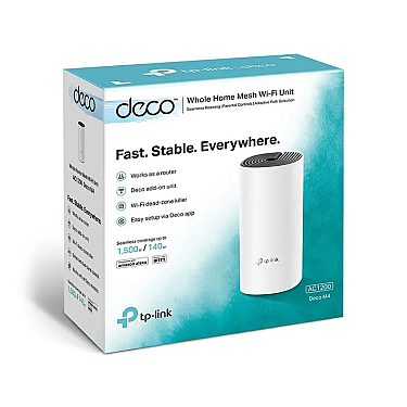 Router TP-Link - Deco M4 (1-pack) (AC1200 Whole Home Mesh Wi-Fi Unit)