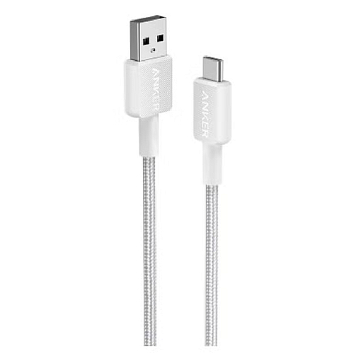 Kabel Anker 322 USB-A to USB-C 3ft braided White (A81H5H21)