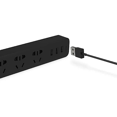 Uzatma kabeli Xiaomi Power Strip with 3 Ports USB-2A Fast Charge Black