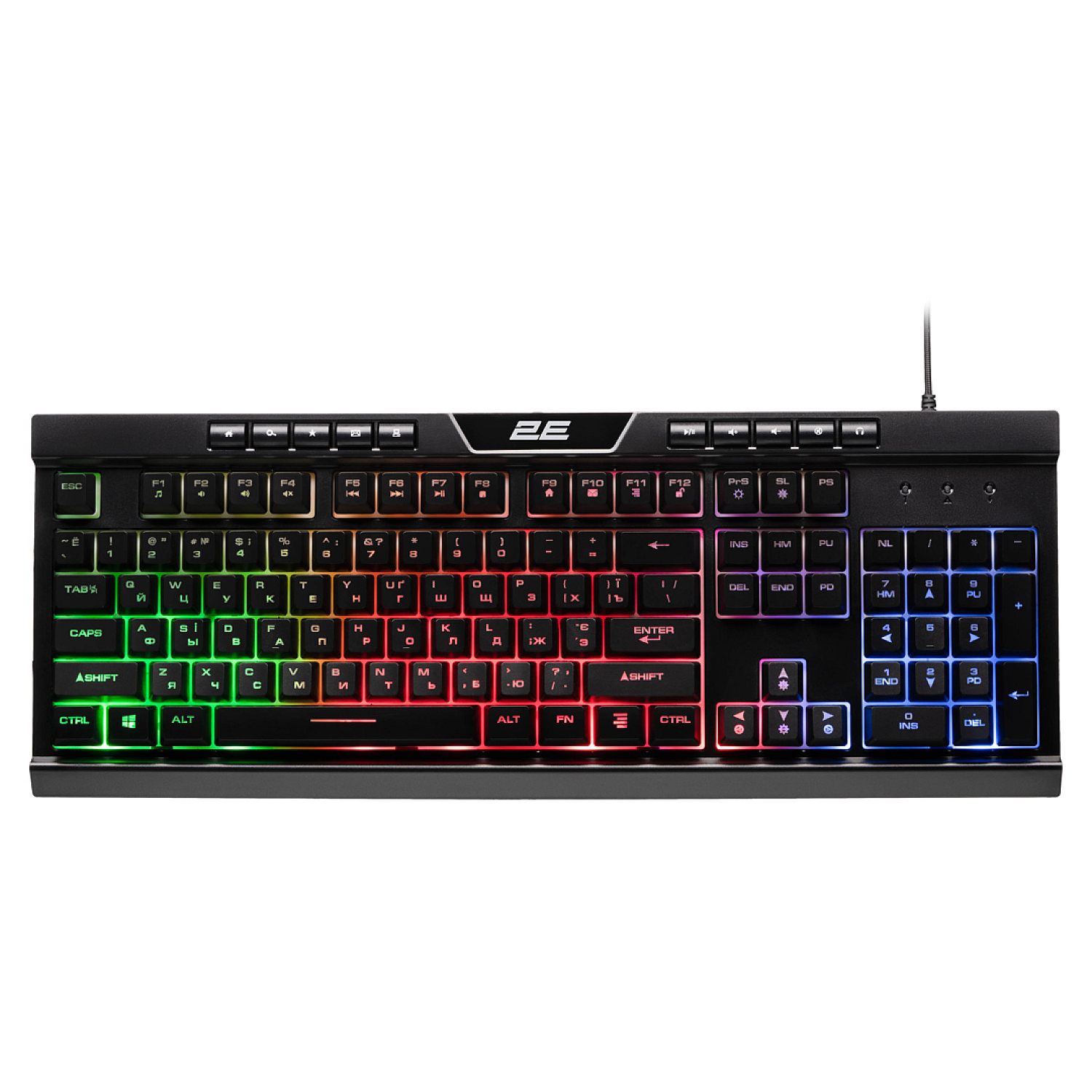 Klaviatura 2E KG300 LED Black Klaviatura 2E KG300 LED Black