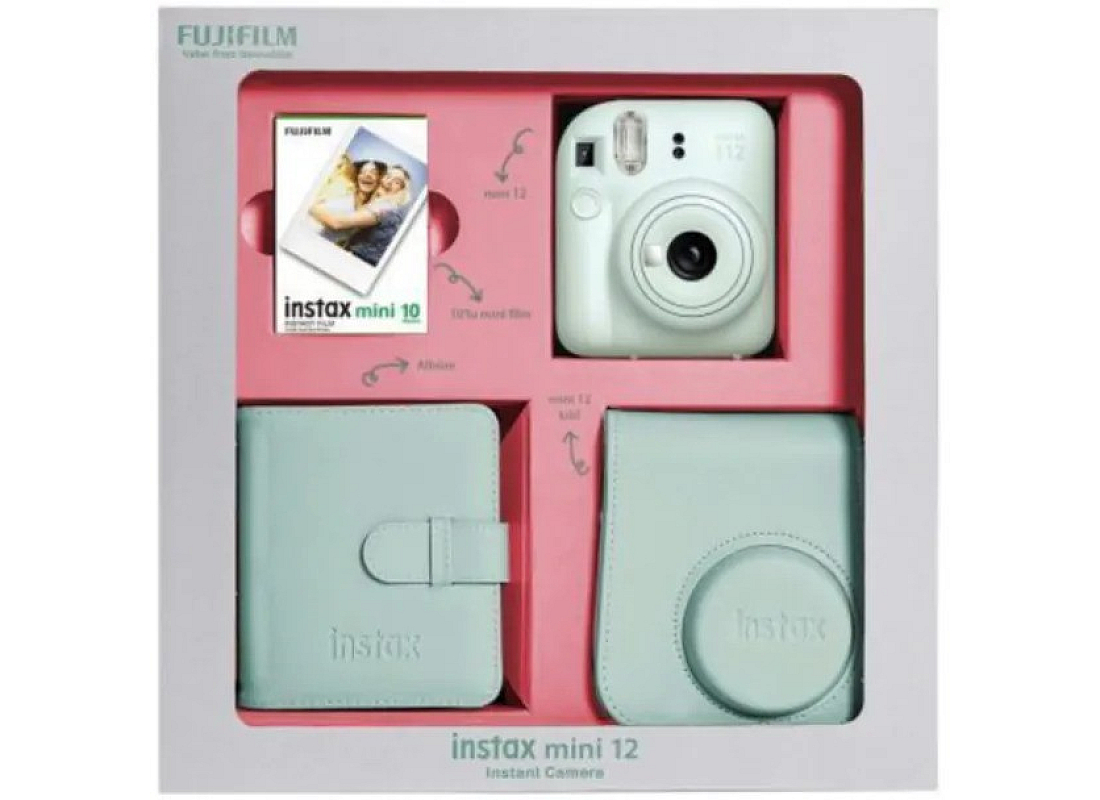 Fotoaparat Fujifilm Instax mini 12 Mint Green-Bundle Box
