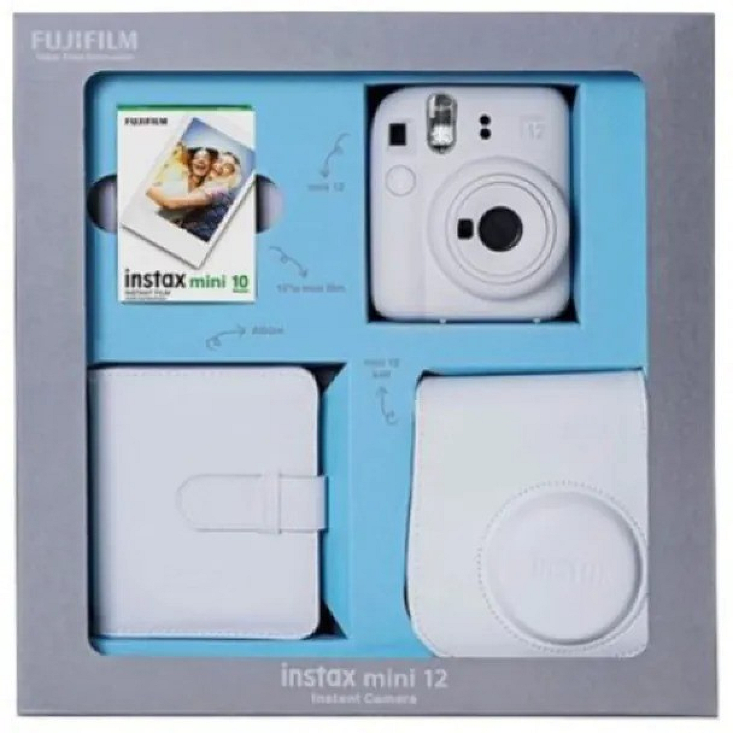Fotoaparat Fujifilm Instax mini 12 Clay White-Bundle Box