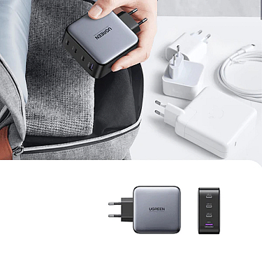 Adapter Başlığı Ugreen Nexode S 100W 4-Port GaN Fast Charger EU X565