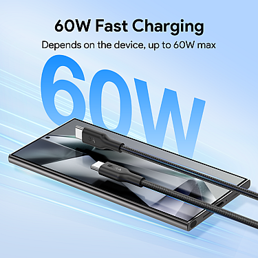 Kabel 1HORA Type C to Type C 3A 1M CAB272 Black