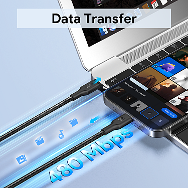 Kabel 1HORA Type C to Type C 3A 1M CAB272 Black