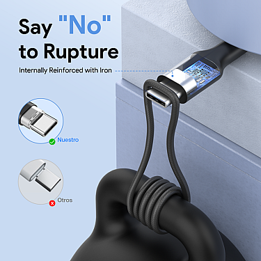 Kabel 1HORA Type C to Type C 3A 1M CAB272 Black